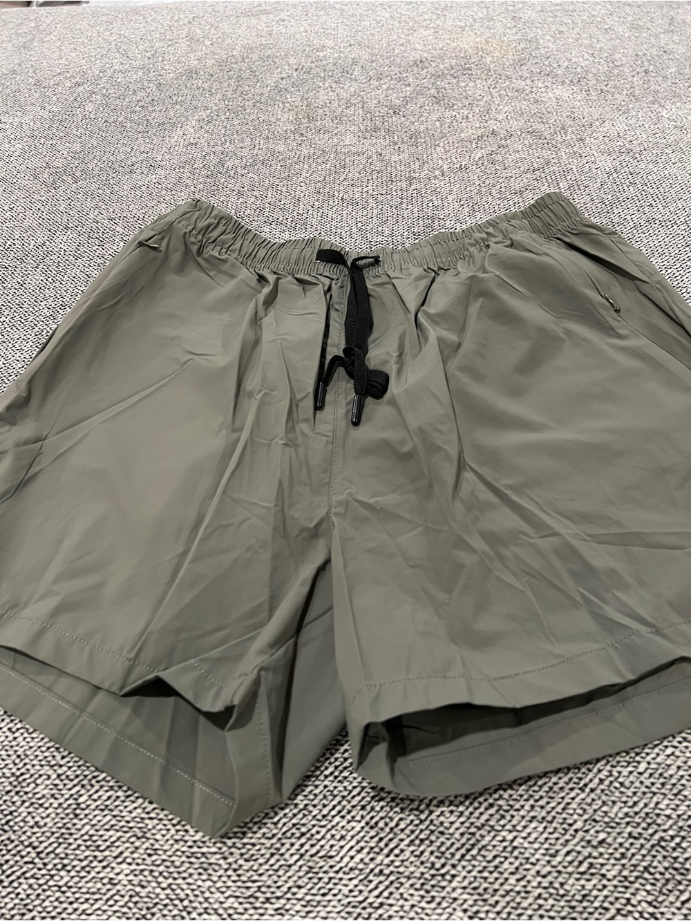 Silky Soft Lightweight Khaki Green Shorts
